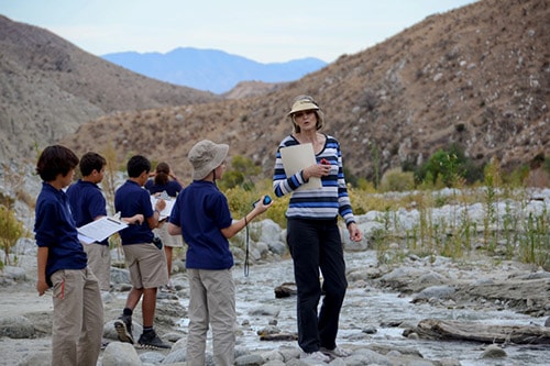 Students on a Hike