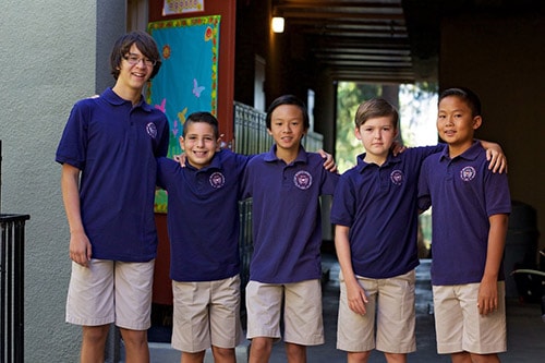 Male Students in Uniform